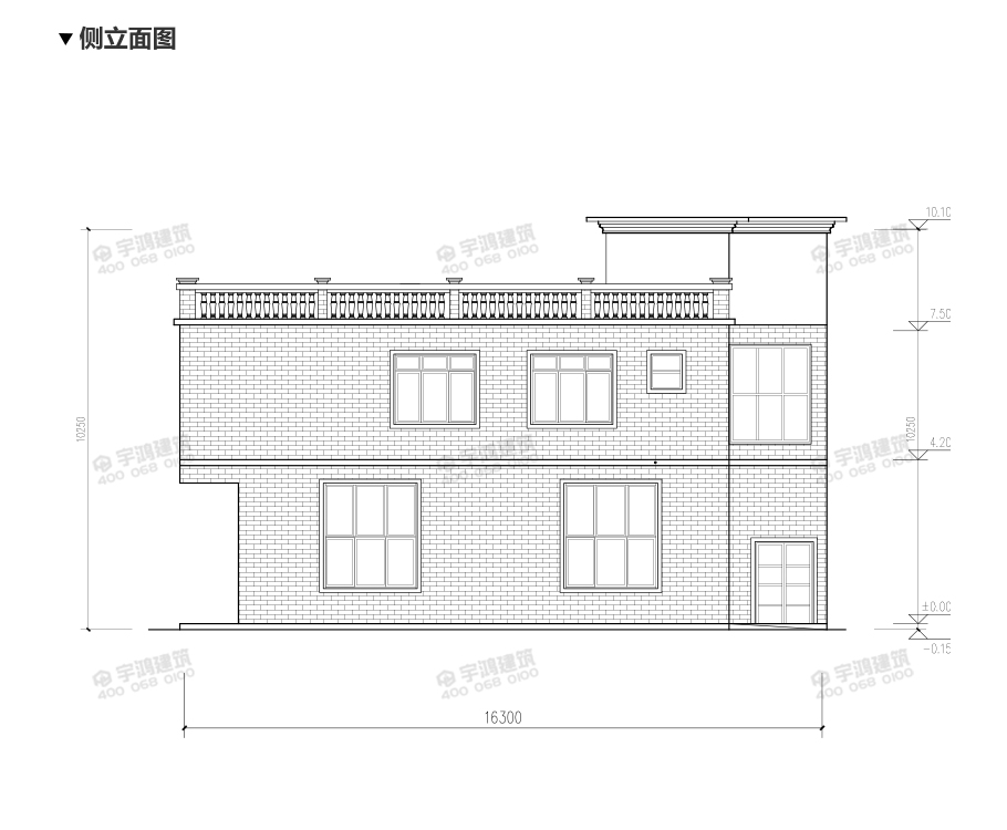 13mx16m歐式帶商鋪農(nóng)村自建房圖紙