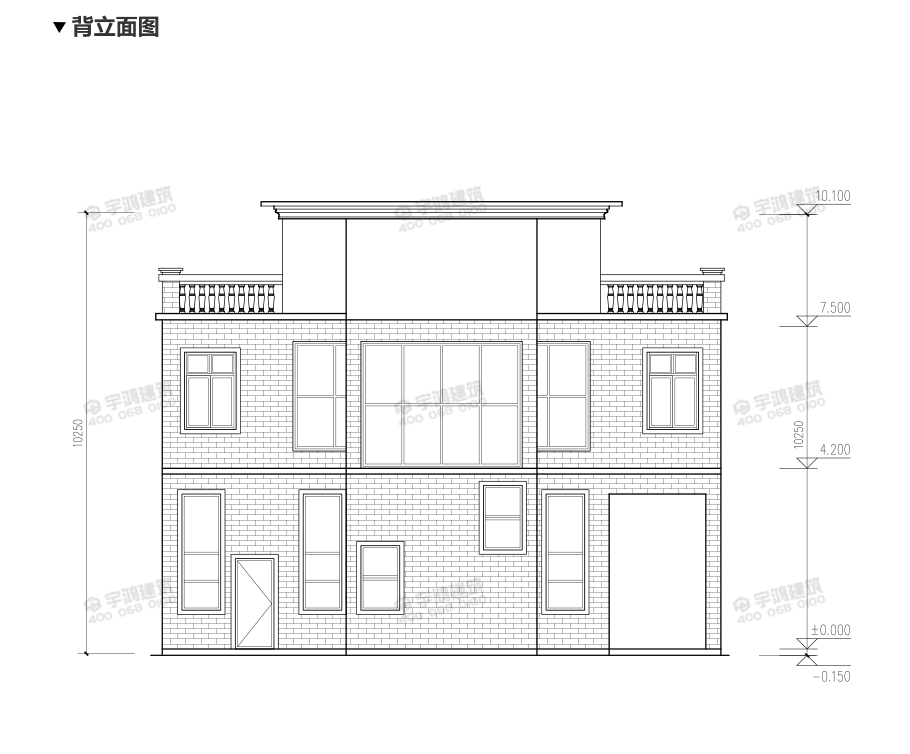 13mx16m歐式帶商鋪農(nóng)村自建房圖紙