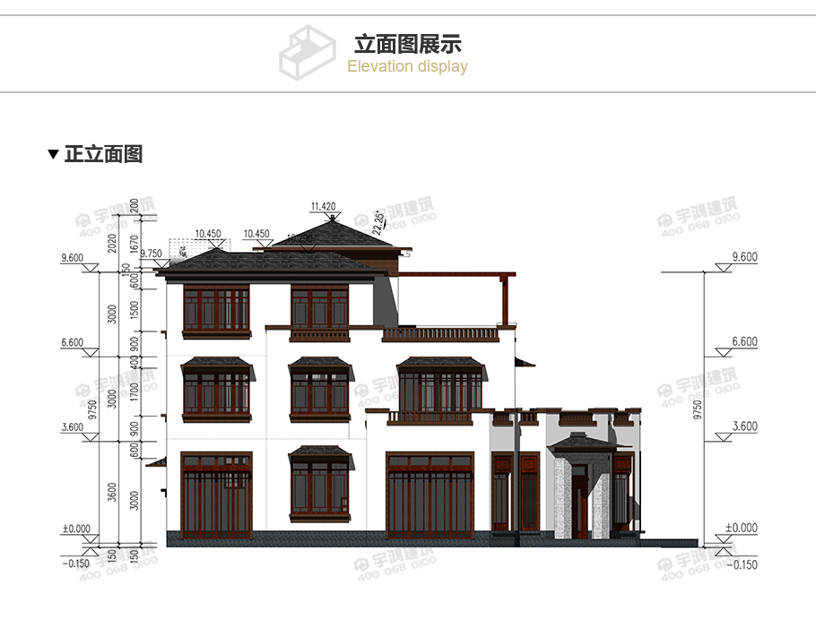 17x11米新中式別墅設(shè)計圖紙