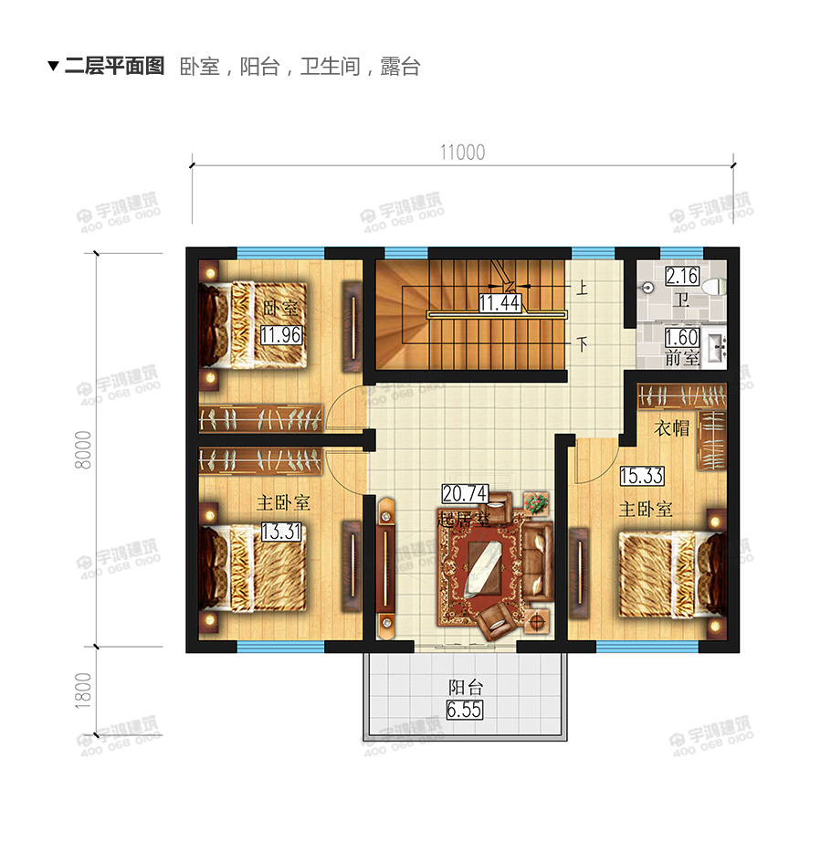 新款三層歐式農(nóng)村別墅戶型設(shè)計圖紙