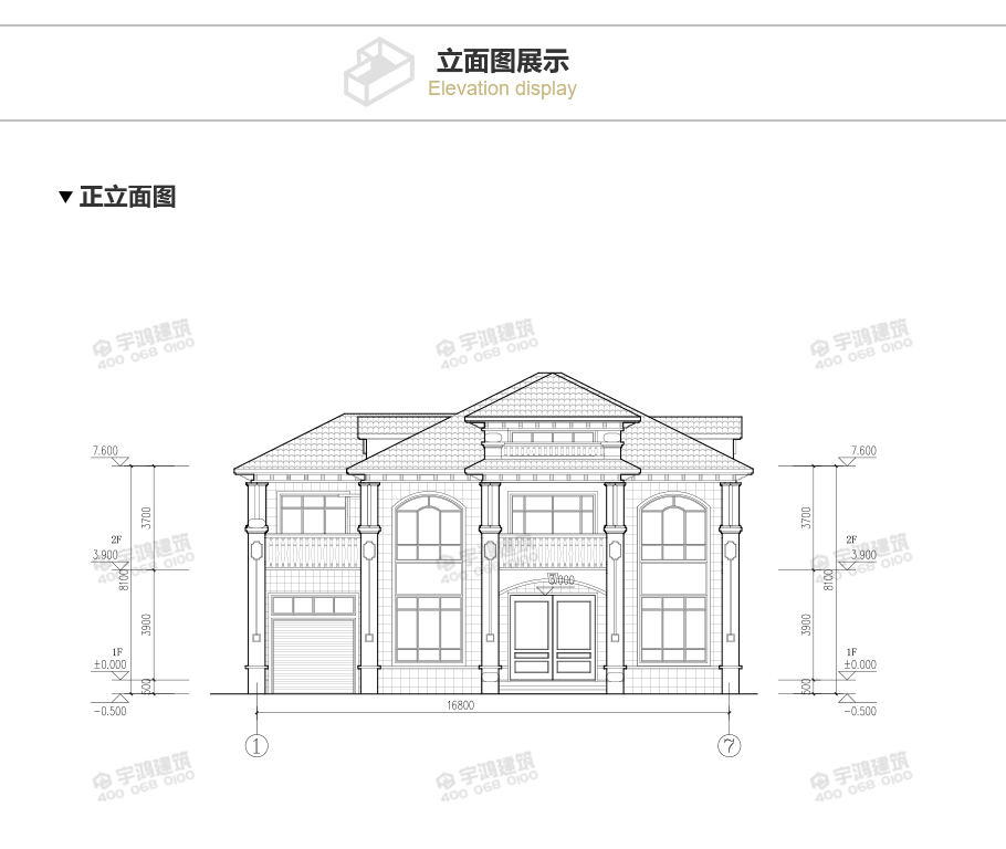 30萬帶車庫兩層歐式農(nóng)村別墅設(shè)計(jì)圖