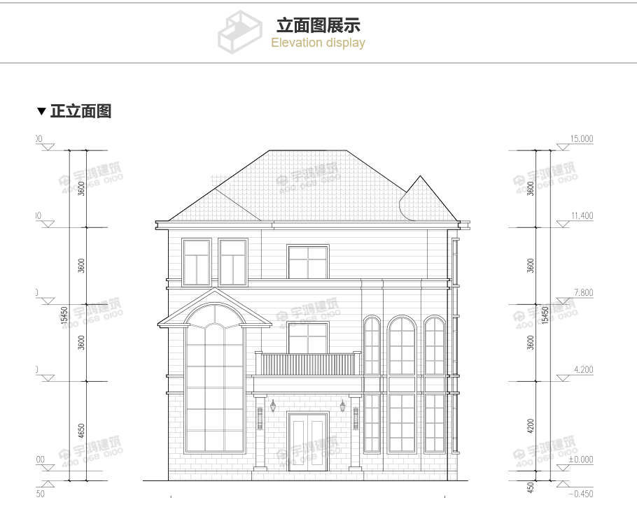 175平新款帶堂屋三層小洋樓設(shè)計圖紙及效果圖