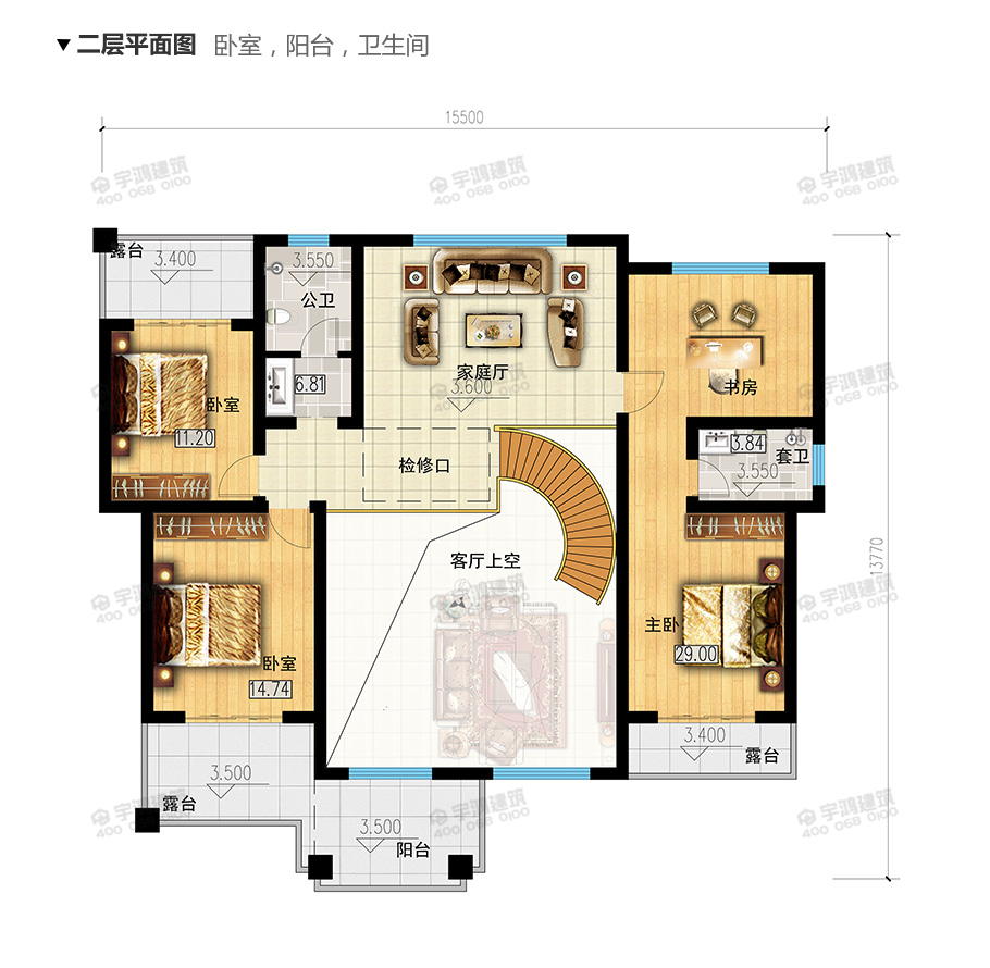 180平新中式農(nóng)村小型別墅房屋設(shè)計(jì)圖紙