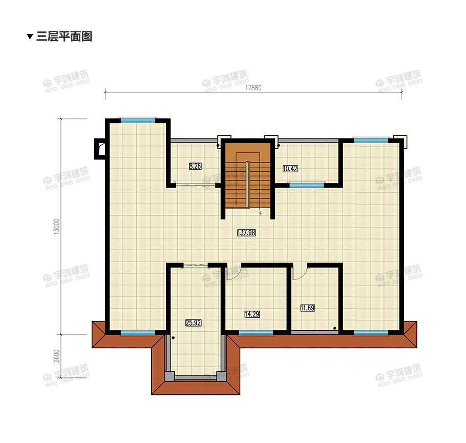 270平帶酒窖的高檔豪華三層鄉(xiāng)村別墅設(shè)計(jì)圖片