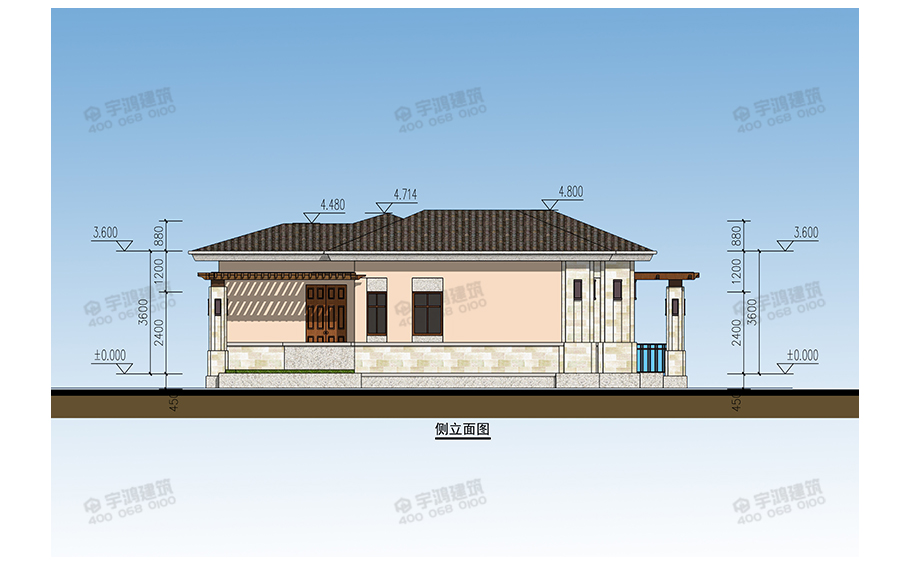 鄉(xiāng)下建房一層別墅戶型圖及效果圖，時(shí)尚又實(shí)惠