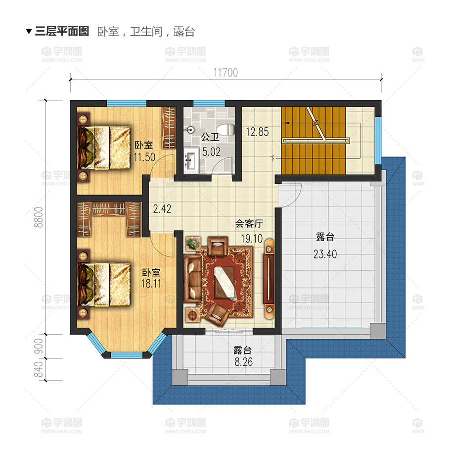 造價(jià)25萬(wàn)以內(nèi)三層農(nóng)村別墅設(shè)計(jì)圖，房子外觀高檔大氣