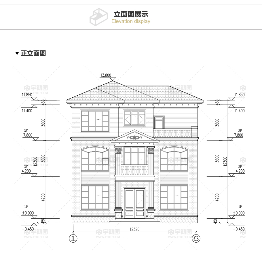 112平漂亮實(shí)用鄉(xiāng)村別墅設(shè)計(jì)圖紙及效果圖，框架結(jié)構(gòu)