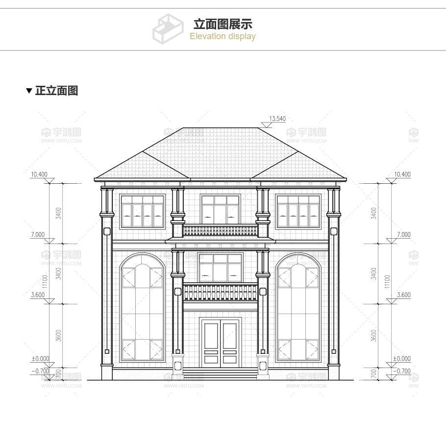 2019最新農(nóng)村自建房設(shè)計圖歐式三層