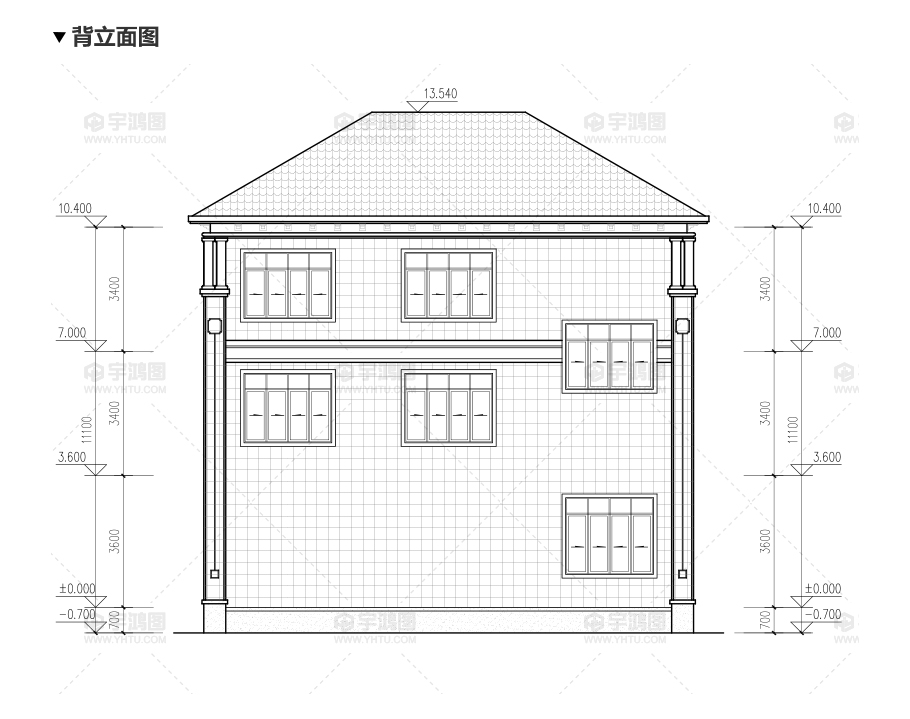 2019最新農(nóng)村自建房設(shè)計圖歐式三層